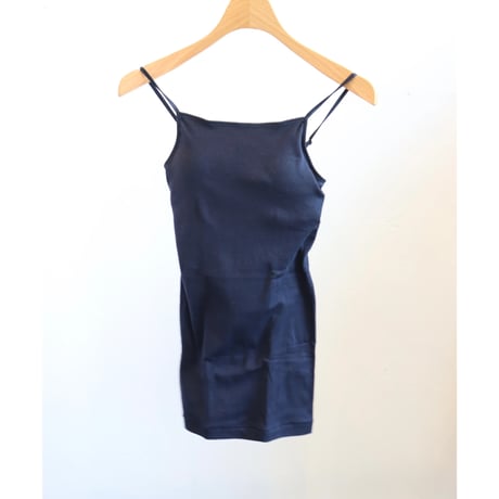 souple luz rib straight neck brapad camisole navy
