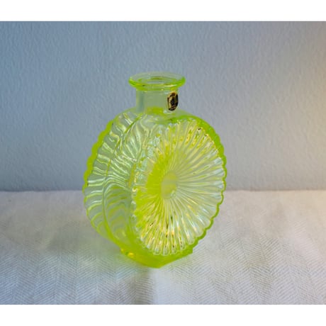 Riihimaen Lasi 'Aurinkopullo' vase 1/4 yellow