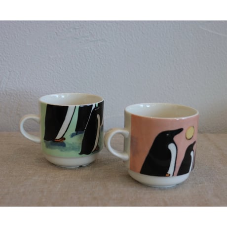 Arabia Helja Liukko Sundstrom penguin  2 mugs set