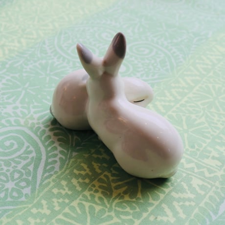 Vintage Russian figurine 2 rabbits