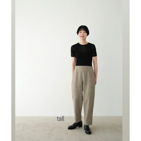 miho umezawa triple washed linen straight pants khaki