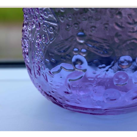 Nuutajarvi Fauna purple bowl