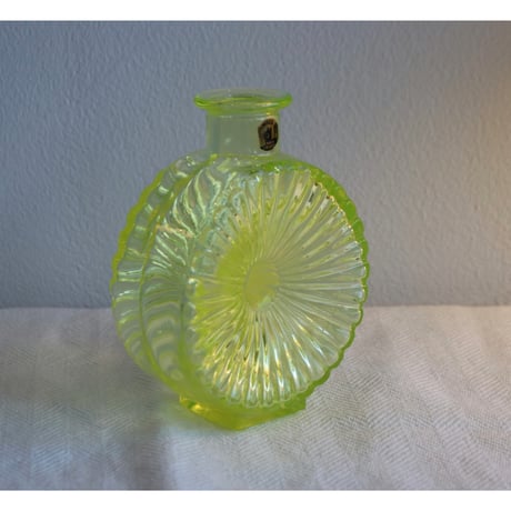 Riihimaen Lasi 'Aurinkopullo' vase 1/4 yellow