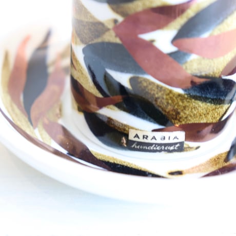 Arabia handpainted demitasse cup&saucer 2set