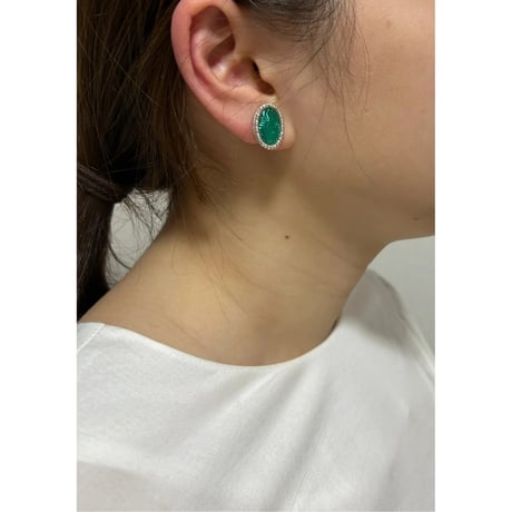 Reflect green pierce / earrings
