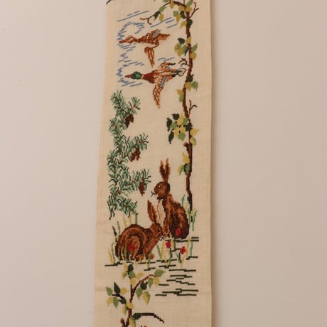 Vintage crosstitch tapestry