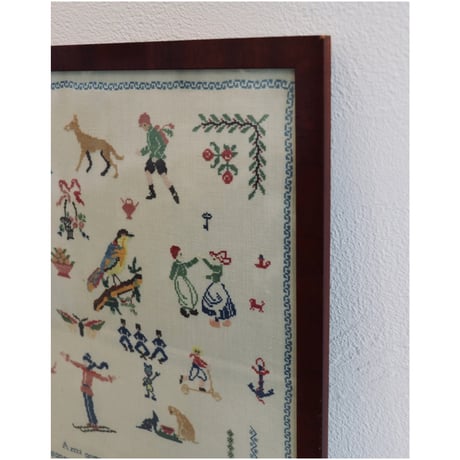 Vintage cross stitch  tapestry (spanish embroidery)