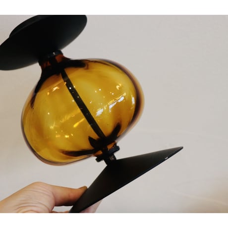 Erik Höglund candle stand amber
