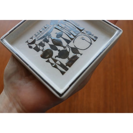 Gustavsberg Stig Lindberg　’Grazia’　square plate