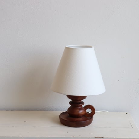 vintage walnut table lamp