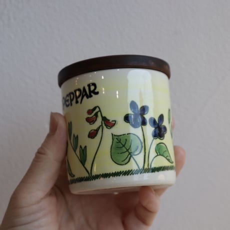 Jie Gantofta spice canister  with teak lid
