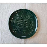 Gustavsberg Stig Lindberg 'piazza' plate green