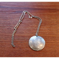 Vintage Saami pewter  Necklace  round