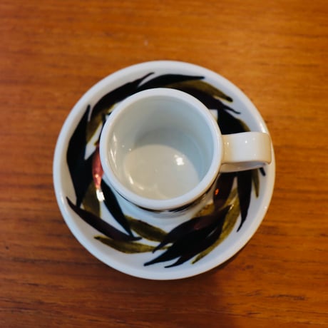 Arabia handpainted demitasse cup&saucer 2set