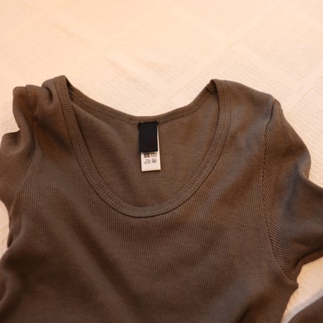 souple luz rib crewneck long sleeve tee
