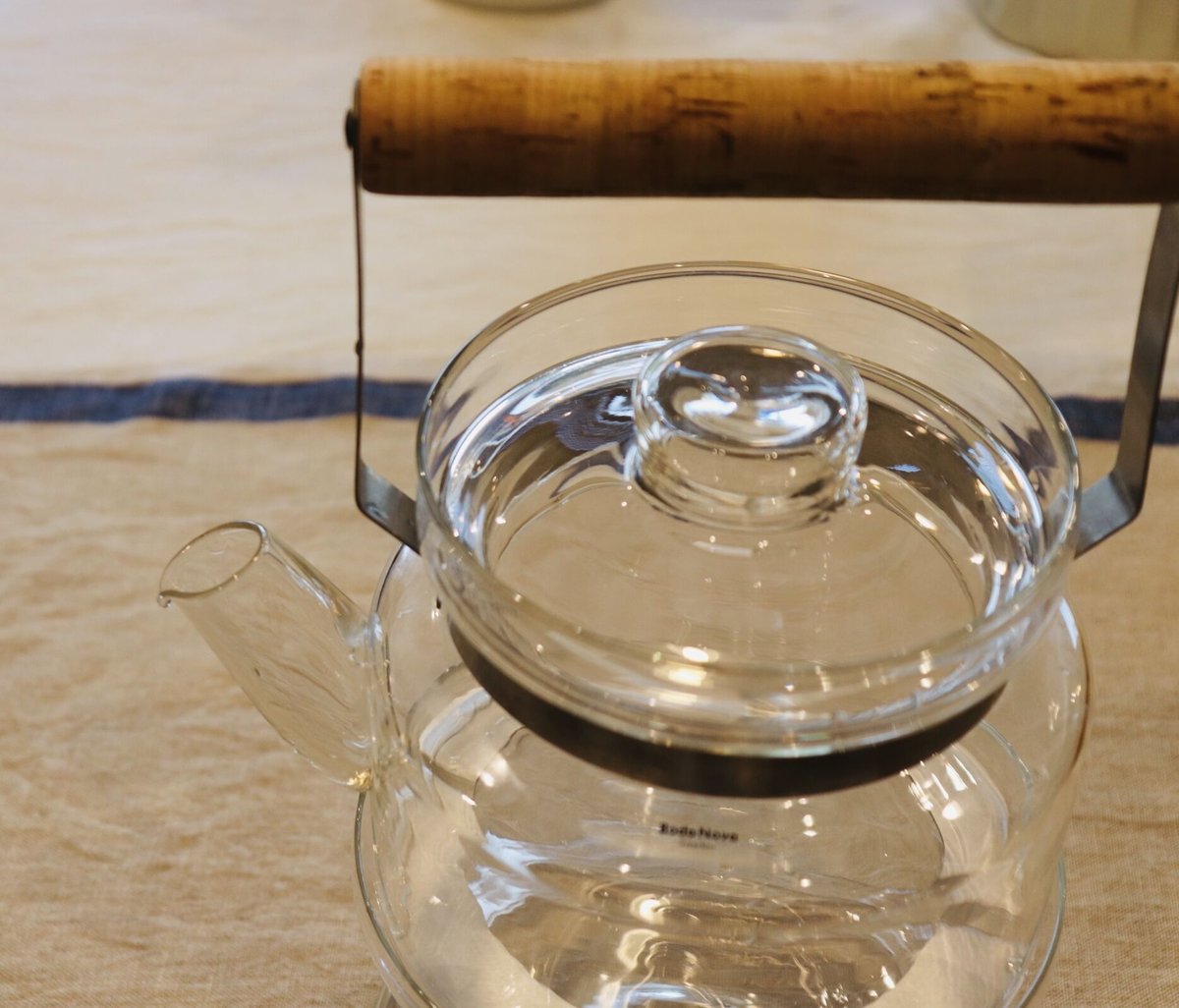 Boda Nova glass teapot and warmer M size | plum Boda Nova glass teapot and warmer M size | plum