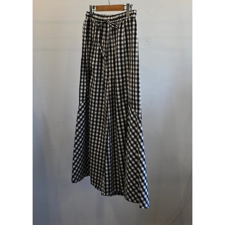 raha edodaki gingham check wide pants