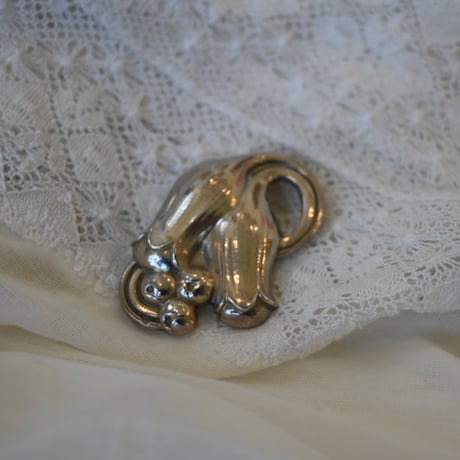 Georg Jensen lily of the valley silver brooch