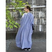 pot and tea gingham check smock volume one-piece