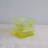 Riihimaen Lasi 'Pala' vase yellow