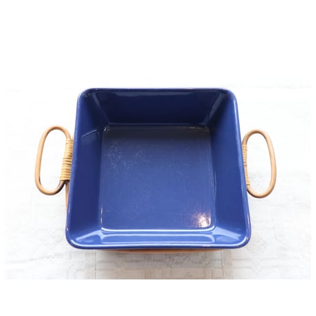 ARABIA　Kilta square bowl with rattan rack