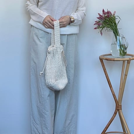odnu handknitted 巾着bag