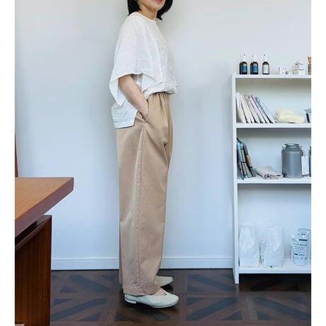 miho umezawa  cotton linen square sleeve blouse
