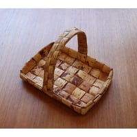 Vintage birch one handle basket
