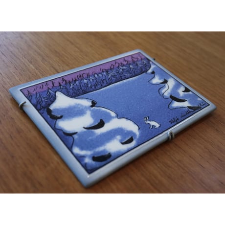 Arabia Helja Liukko Sundstrom wall plaque 'rabbit in snow'