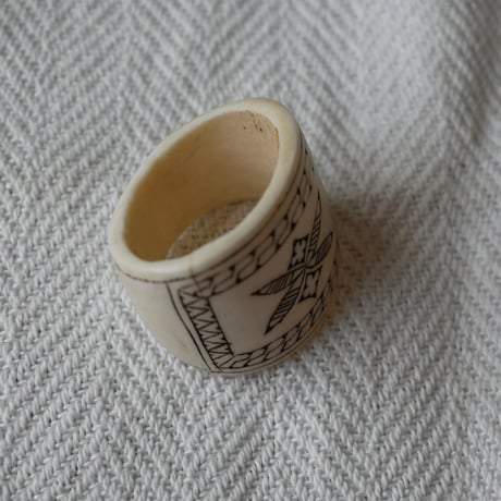 Vintage Saami reindeer antler  cufflink