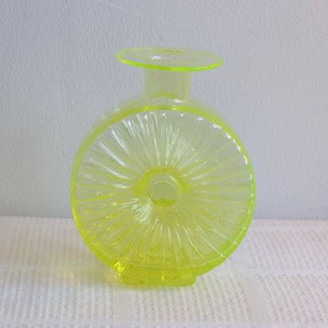 Riihimaen Lasi 'Aurinkopullo' vase 2/4 yellow