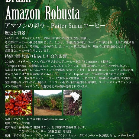 ブラジル  アマゾン ロブスタ(100g)