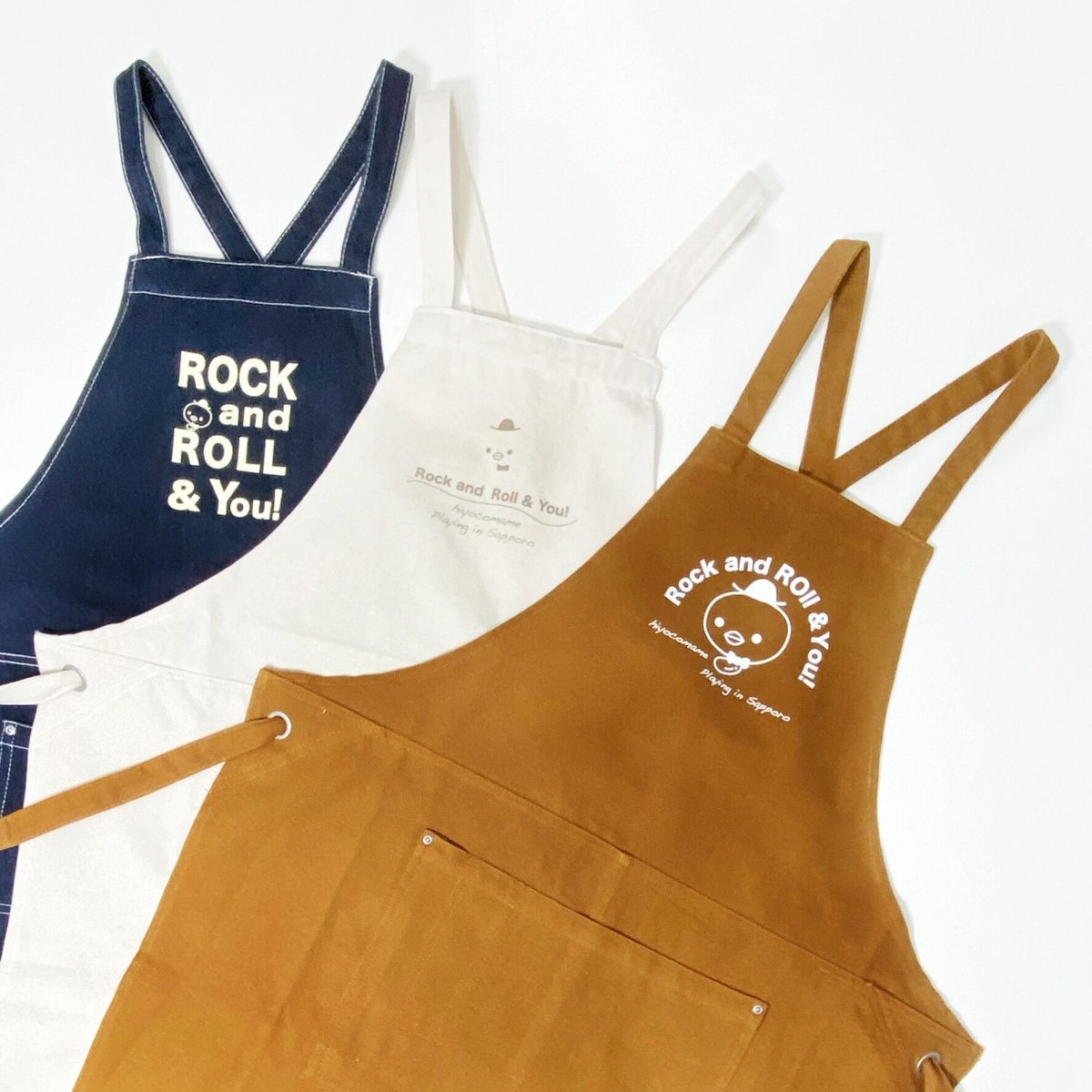 ENEBEYC エプロン ステンシル キャメル