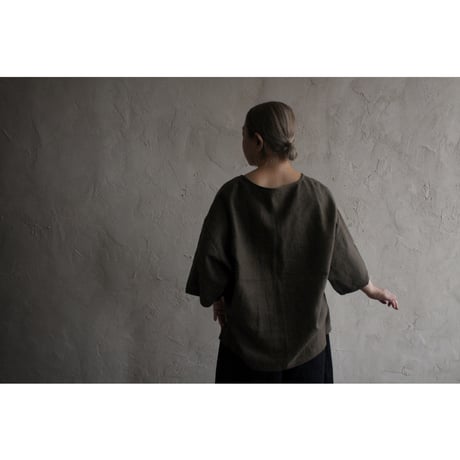 Crew Neck Half Sleeve Over Pullover / 〼〼:masumasu