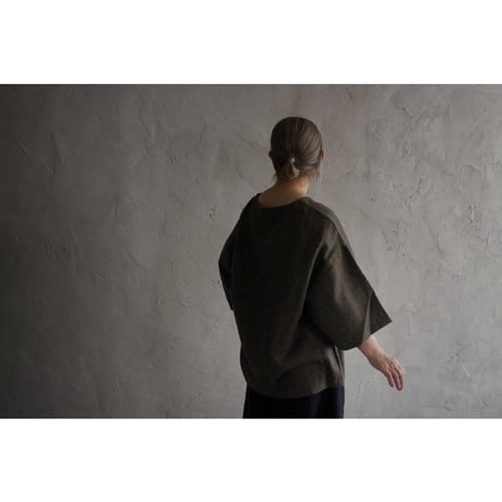 Crew Neck Half Sleeve Over Pullover / 〼〼:masumasu