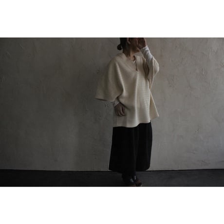 High Waist 2 Tuck Wide Half Trousers / 〼〼:masumasu