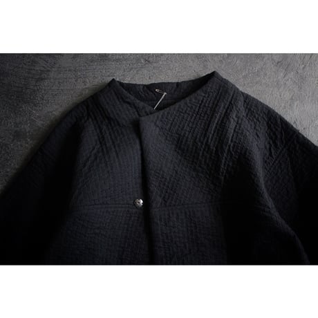 中わた刺し子織ジャケット 黒 / MITTAN
