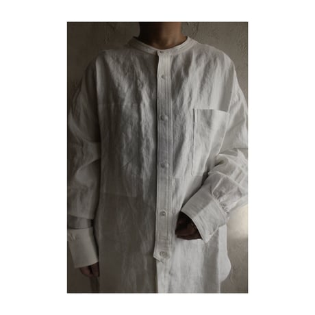 Band Collar Henley Neck Like Atelier Shirt / 〼〼:masumasu