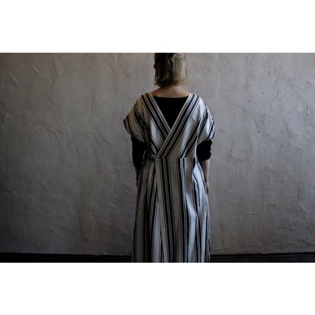 APRON DRESS native stripe / WONDER FULL LIFE