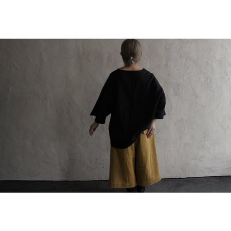 High Waist 2 Tuck Wide Half Trousers / 〼〼:masumasu