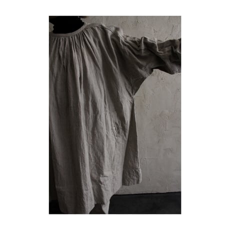 LINEN ANTIQUE SMOCK BLOUSE / GAUZE#