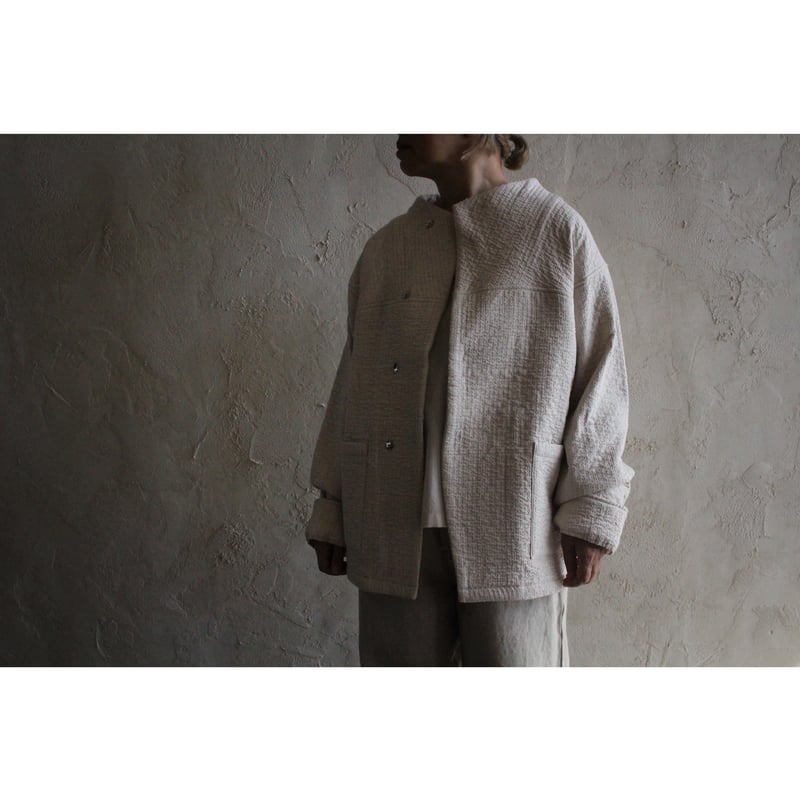 中わた刺し子ジャケット 生成 / MITTAN | SoL