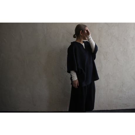 Waffle Russell V Neck 3/4 Sleeve Dolman Knit Pullover / 〼〼:masumasu