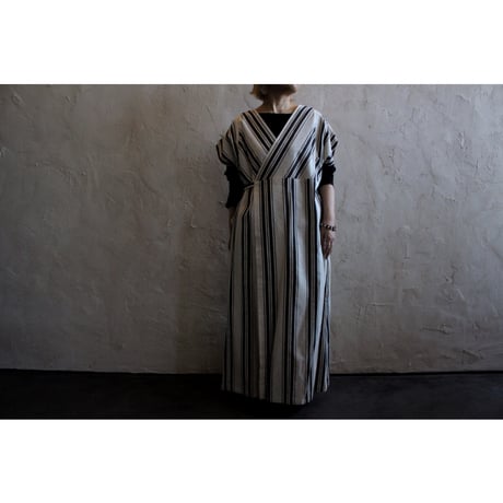 APRON DRESS native stripe / WONDER FULL LIFE