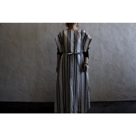 APRON DRESS native stripe / WONDER FULL LIFE
