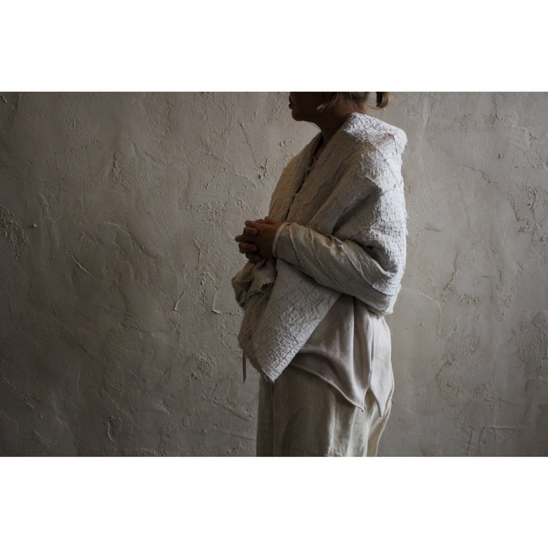 カディ刺し子柄マルチユース ベンガラ白 / MITTAN | SoL