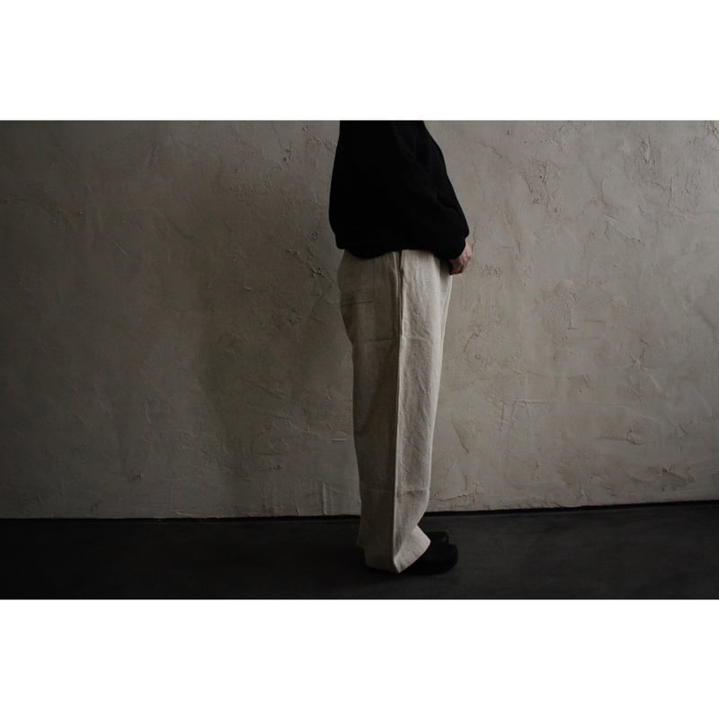 亜麻苧麻ワイドパンツ 生成 / MITTAN | SoL