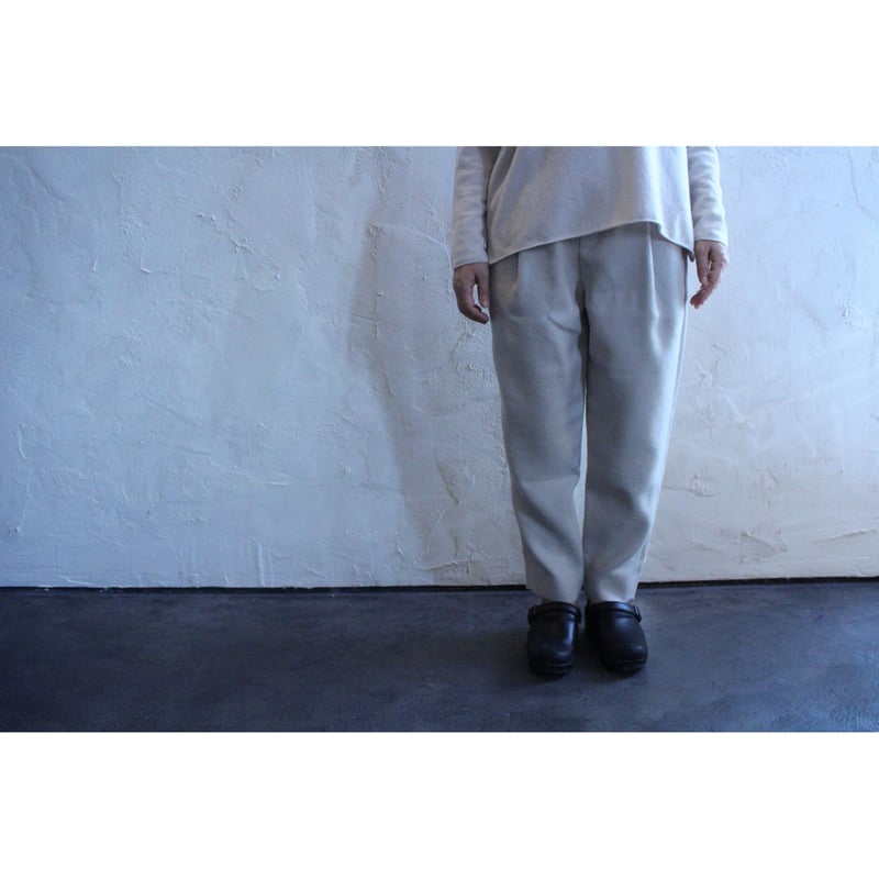 linen alpaca narrow pants / evam eva | SoL