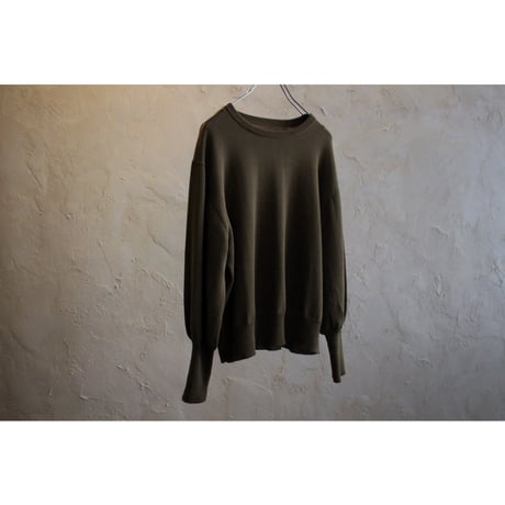 GATHER SLEEVE KNIT PULL OVER / Gauze#