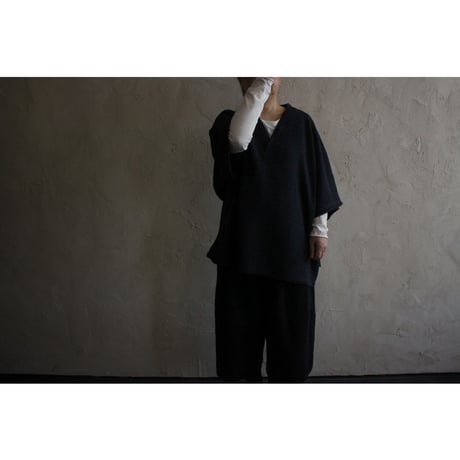 Waffle Russell V Neck 3/4 Sleeve Dolman Knit Pullover / 〼〼:masumasu